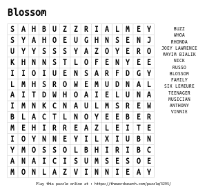 Word Search on Blossom