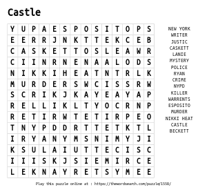 Word Search on Castle