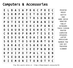 Word Search on Computers & Accessories