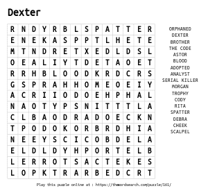 Word Search on Dexter