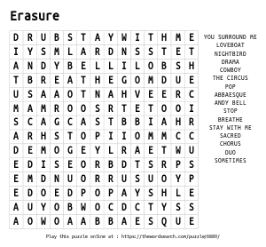 Word Search on Erasure