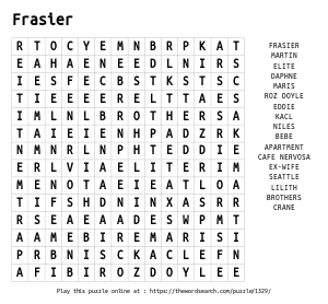 Word Search on Frasier