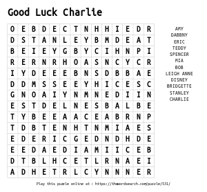 Word Search on Good Luck Charlie