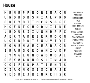 Word Search on House