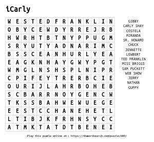 Word Search on iCarly