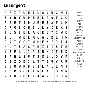 Word Search on Insurgent