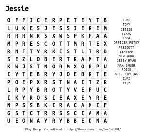 Word Search on Jessie