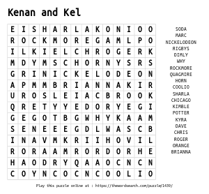 Word Search on Kenan and Kel