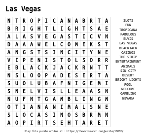Word Search on Las Vegas