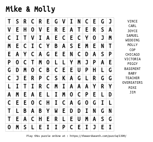 Word Search on Mike & Molly