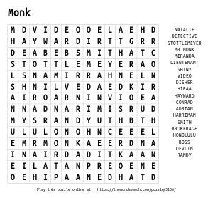 Word Search on Monk
