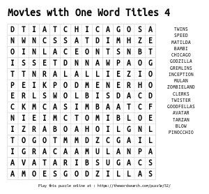 Word Search on Movies with One Word Titles 4