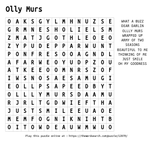 Word Search on Olly Murs