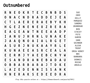Word Search on Outnumbered
