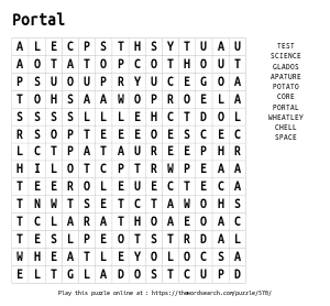 Word Search on Portal