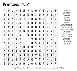 Word Search on Prefixes 