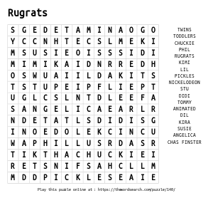 Word Search on Rugrats