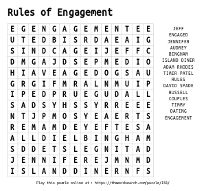 Word Search on Rules of Engagement