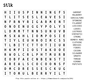 Word Search on Silk