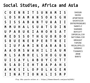 Online Safety Word Search