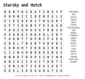 Word Search on Starsky and Hutch