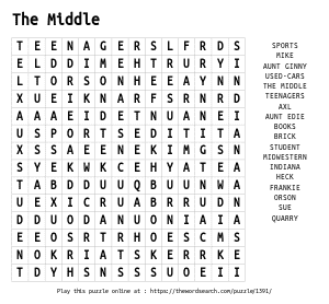 Word Search on The Middle