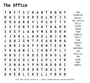 Word Search on The Office
