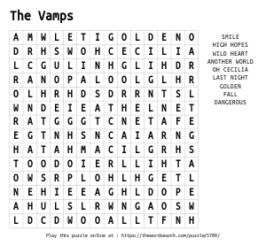 Word Search on The Vamps