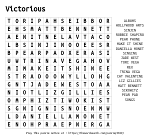 Word Search on Victorious