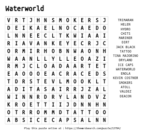 Word Search on Waterworld