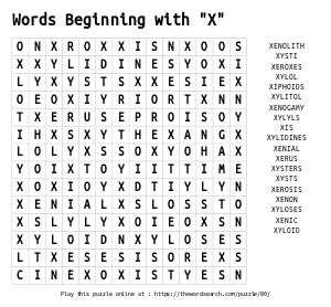Word Search on Words Beginning with 